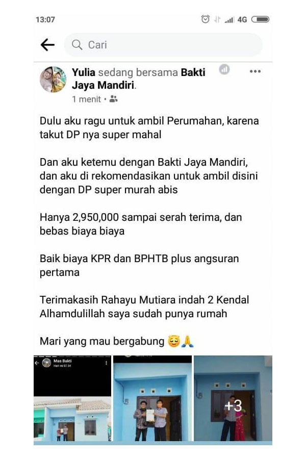 pengalaman beli perumahan kendal